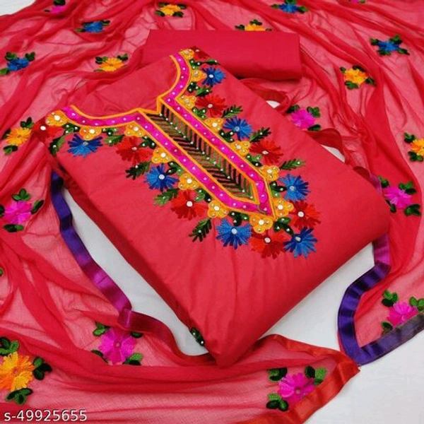 Aagyeyi Fabulous Salwar Suits & Dress Materials  - Red, Semi Stitched