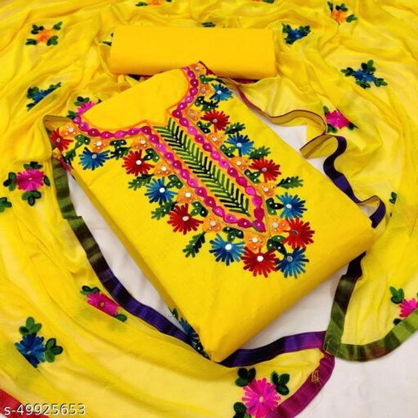 Aagyeyi Fabulous Salwar Suits & Dress Materials  - Yellow, Free Size