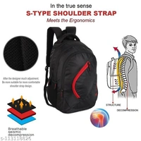 Trendy RedBlack 35 LTR Unisex Waterproof Backpack/SchoolBagName: Trendy RedBlack 35 LTR Unisex Waterproof Backpack/SchoolBagProduct - Black, Free Size
