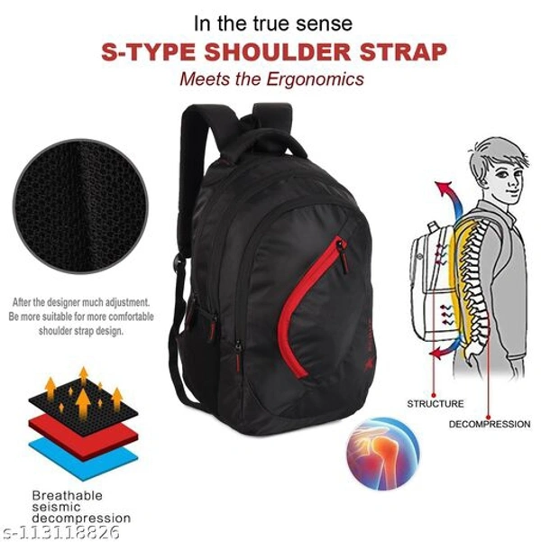 Trendy RedBlack 35 LTR Unisex Waterproof Backpack/SchoolBagName: Trendy RedBlack 35 LTR Unisex Waterproof Backpack/SchoolBagProduct - Black, Free Size