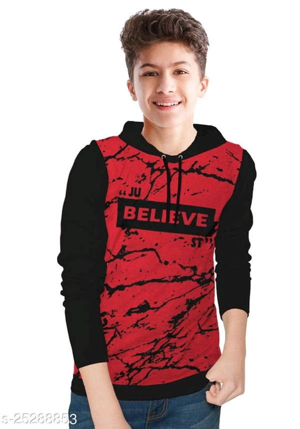 Boys Yellow Cotton Blend Tshirts & Polos Pack Of 1 - Black Red, 13-14 Years