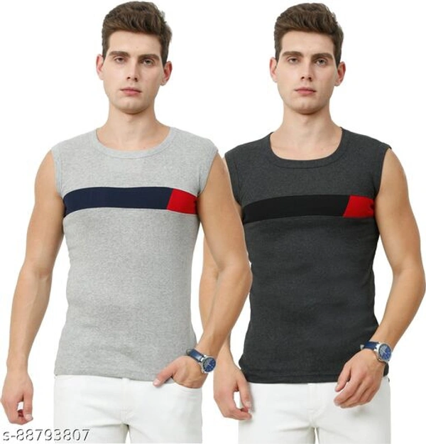 Men Gym Vest - Grey Dark Grey, L