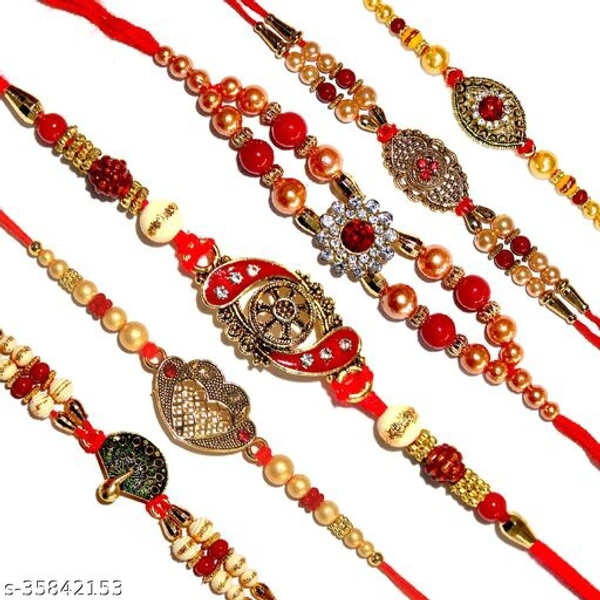 BANDHAN- Bracelet Rakhi with Roli Tika for Men(12 Piece Combo) | rakhi combos | Special Rakhi for Brother | Fancy Rakhi | Bro Rakhi | Designer Rakhi | Rakhi for small bro RB492 - Free Size