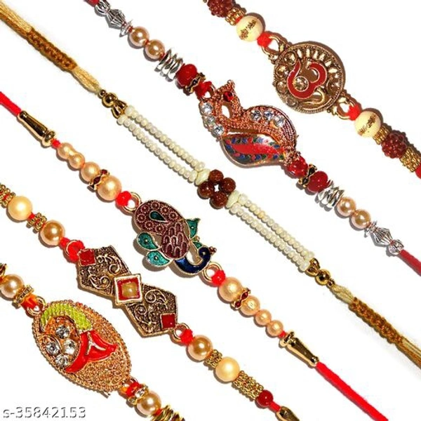 BANDHAN- Bracelet Rakhi with Roli Tika for Men(12 Piece Combo) | rakhi combos | Special Rakhi for Brother | Fancy Rakhi | Bro Rakhi | Designer Rakhi | Rakhi for small bro RB492 - Free Size