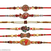 BANDHAN- Bracelet Rakhi with Roli Tika for Men(12 Piece Combo) | rakhi combos | Special Rakhi for Brother | Fancy Rakhi | Bro Rakhi | Designer Rakhi | Rakhi for small bro RB492 - Free Size