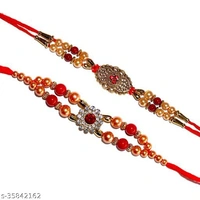 BANDHAN- Rakhi Combo for Brother , Rakhi for Bhaiyya/Bhai , Rakhi Pack of 5 with Rolo Tik| Gold Rakhi bracelet for Brother | Bro Rakhi | Stone Rakhi |Designer Rakhi | RB450 - Free Size