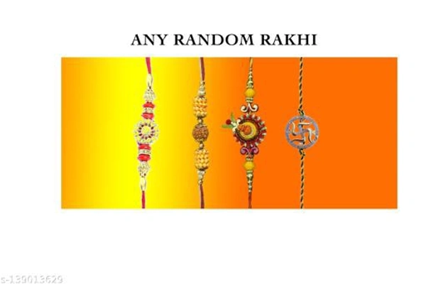 Kraftales Raksha Bandhan Gift Set Combo of Rakhi Greeting Card | Printed Ceramic Coffee Mug | Roli | Chawal | Rakhi /Raksha Bandhan Gift Set for Brother (300 ML) (ST1) - Free Size