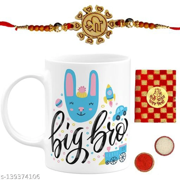 Mug for Brother sister Rakhi Gift Set For Brother Sister Bhaiya Bro Combo With Roli Chawal (S-215) - Free Size