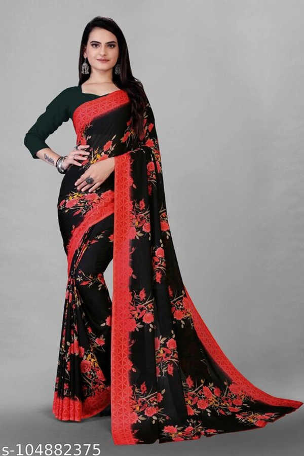 DAILEY WERE PRINTS SAREES - Red, Free Size