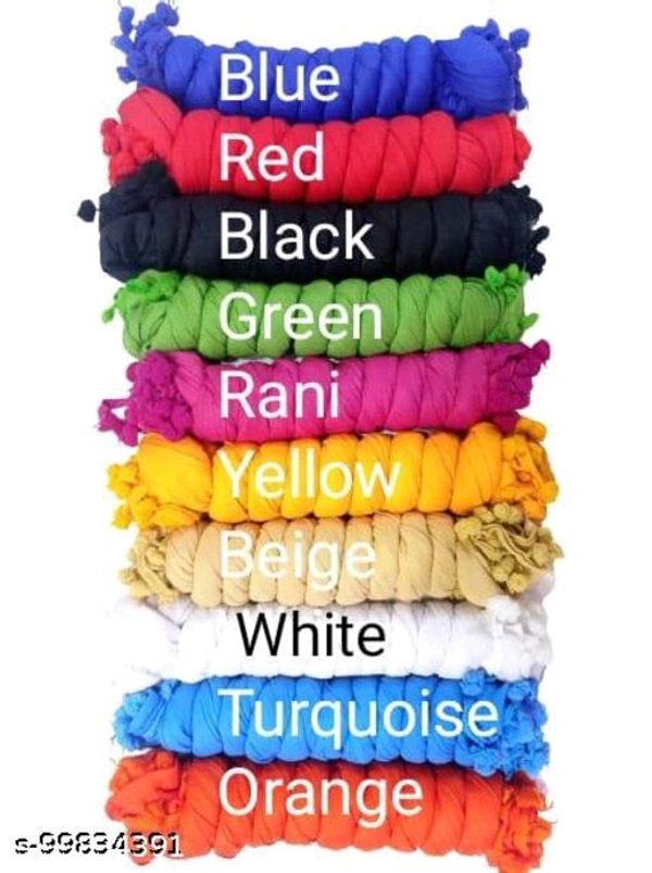 Nakoda Creation Cotton Blend Solid Dupatta For Women,Pack of 10 - Multi, Free Size