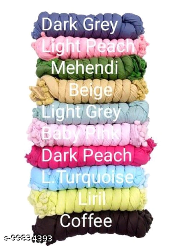 Nakoda Creation Cotton Blend Solid Dupatta For Women,Pack of 10 - Multi, Free Size
