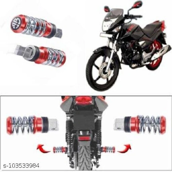 Spring Coil Style Bike Foot Pegs Foot Rest Ped Set of 2 - Free Size