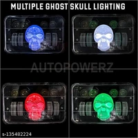 LED Headlight Hi/Low Beam With 3 Mode Red and Blue Flashing For Hero Splendor Plus, Splendor Pro, Splendor - Free Size