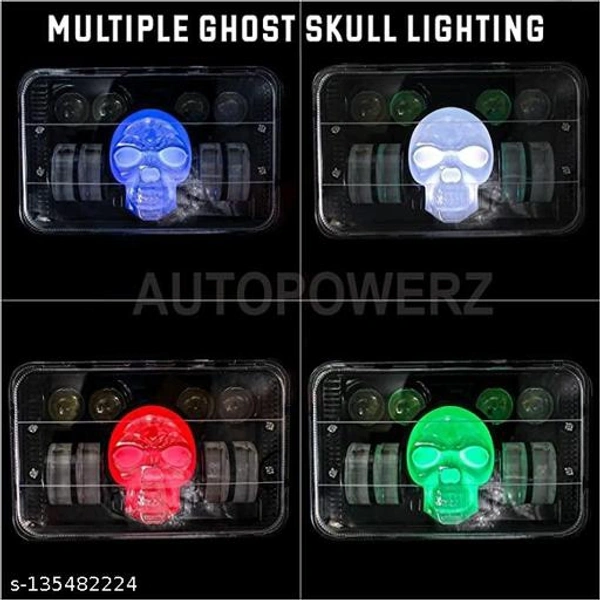 LED Headlight Hi/Low Beam With 3 Mode Red and Blue Flashing For Hero Splendor Plus, Splendor Pro, Splendor - Free Size