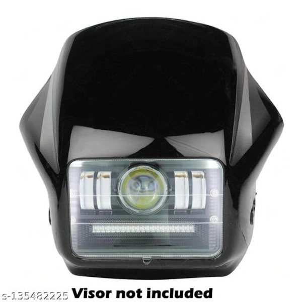 LED Headlight Hi/Low Beam With 3 Mode Red and Blue Flashing For Hero Splendor Plus, Splendor Pro, Splendor - Free Size