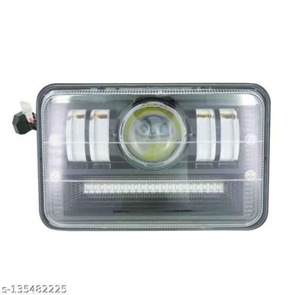 LED Headlight Hi/Low Beam With 3 Mode Red and Blue Flashing For Hero Splendor Plus, Splendor Pro, Splendor - Free Size