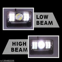 LED Headlight Hi/Low Beam With 3 Mode Red and Blue Flashing For Hero Splendor Plus, Splendor Pro, Splendor - Free Size