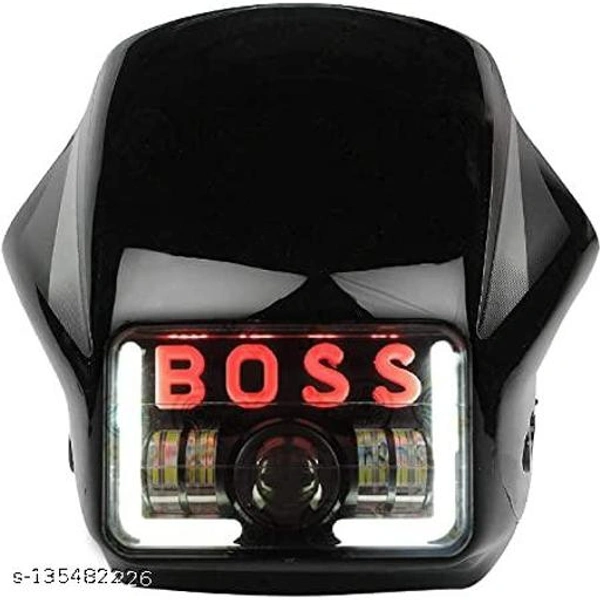 LED Headlight Hi/Low Beam With 3 Mode Red and Blue Flashing For Hero Splendor Plus, Splendor Pro, Splendor - Free Size