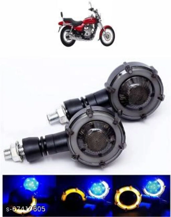 Vagary Front, Rear LED Indicator Light for Royal Enfield Bullet - Free Size