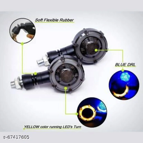 Vagary Front, Rear LED Indicator Light for Royal Enfield Bullet - Free Size