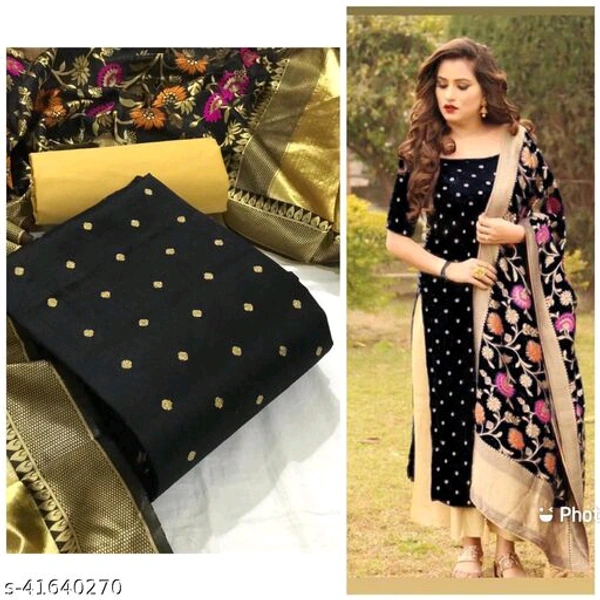 AP Trendy Casual Wear Suit & Dress Material - Unstitched, Black