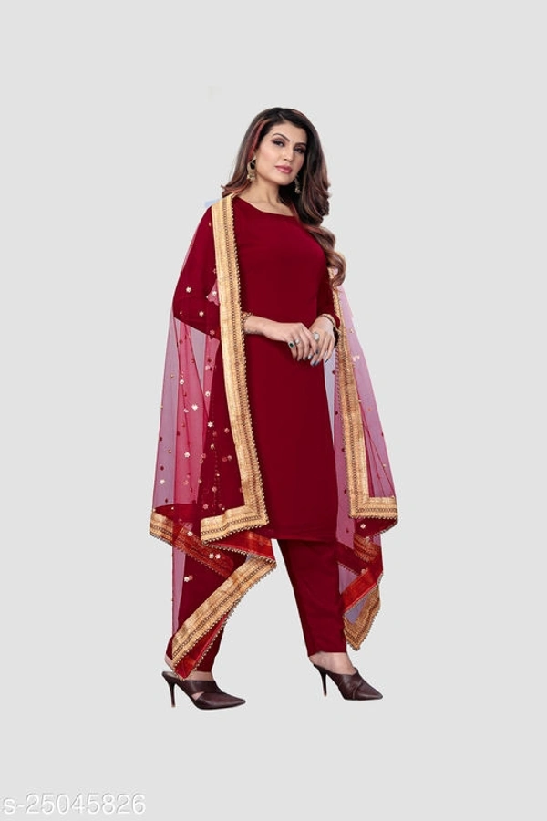 Aagyeyi Graceful Women Kurta Sets - Marron, L
