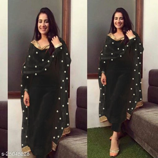 Aagyeyi Graceful Women Kurta Sets - Black, XXL