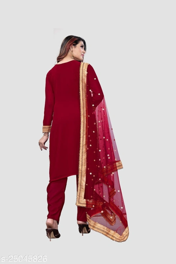 Aagyeyi Graceful Women Kurta Sets - Marron, XXL