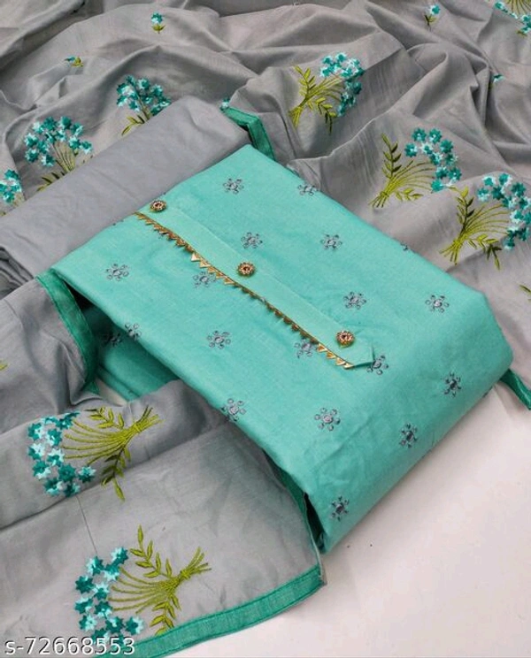 Aishani Graceful Salwar Suits & Dress Materials - Aqua, Un Stitched