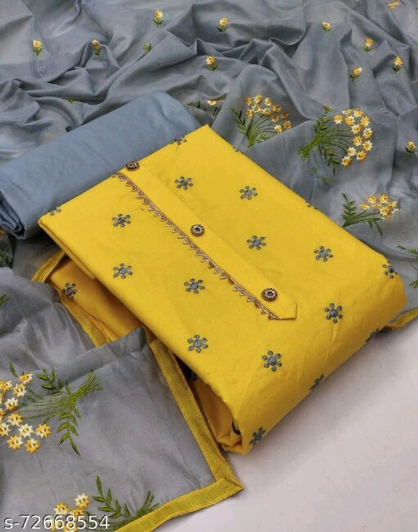 Aishani Graceful Salwar Suits & Dress Materials - Yellow, Un Stitched