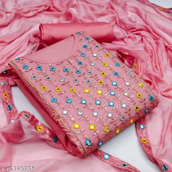 Charvi Voguish Salwar Suits & Dress Materials - Pink, Un Stitched