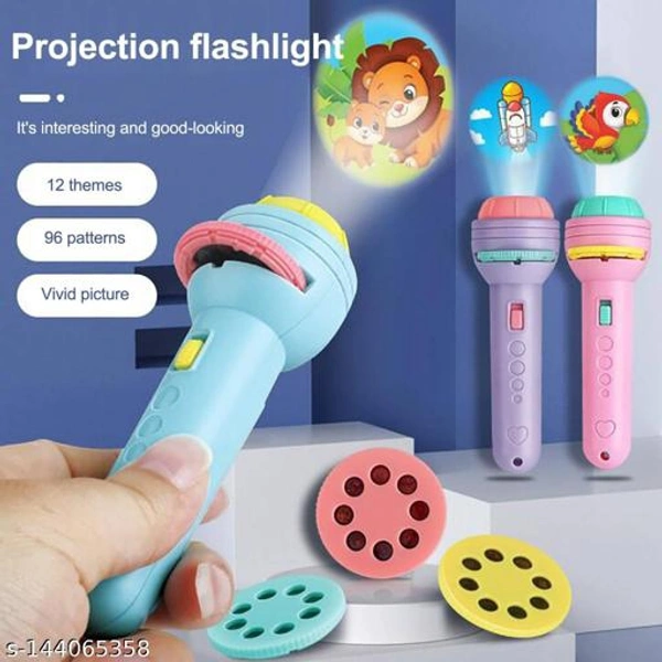 Projector Torch | Baby Sleeping Projector Flashlight with 3 Image Reels Projection | Bedtime Night for Kids Infant Toddler (24 Random Pattern-Vegetable, Insec   - Free Size