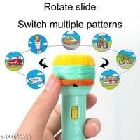 Projector Torch | Baby Sleeping Projector Flashlight with 3 Image Reels Projection | Bedtime Night for Kids Infant Toddler (24 Random Pattern-Vegetable, Insec   - Free Size