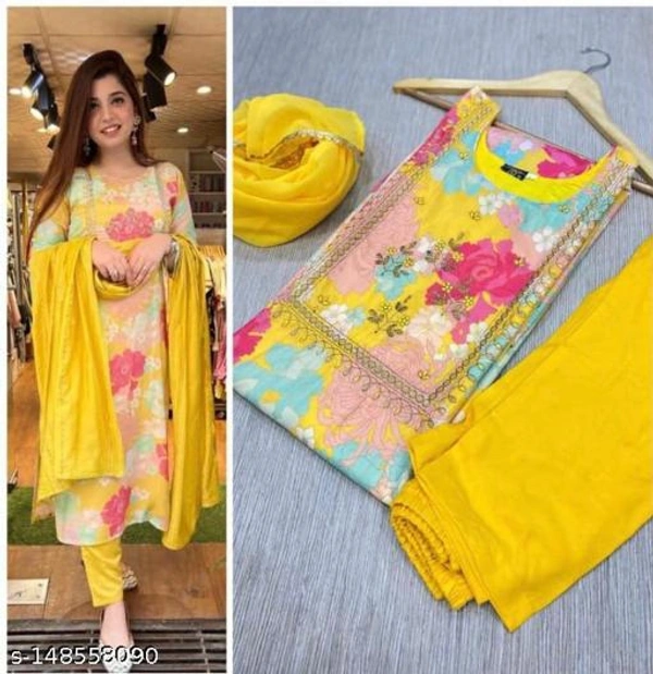 Dupatta Sets - Yellow, XL