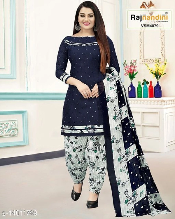 Aagyeyi Ensemble Salwar Suits & Dress Materials - Un stitched, Nevy Blue