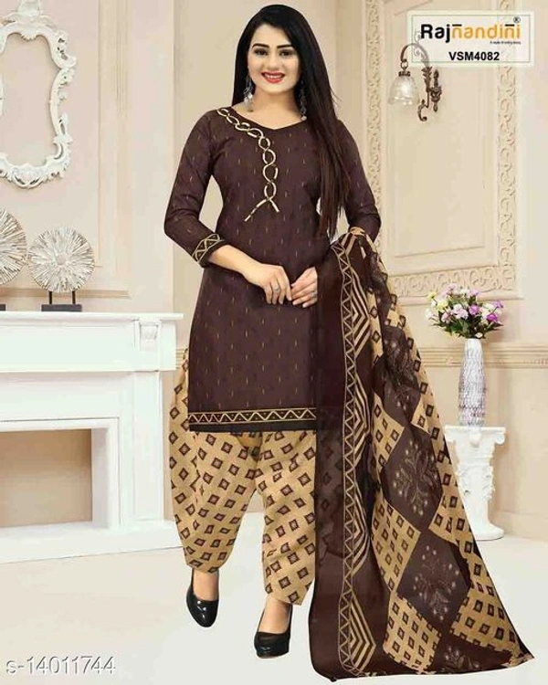 Aagyeyi Ensemble Salwar Suits & Dress Materials - Un stitched, Barown