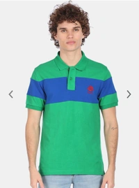 Green And Blue Tshirt For Man - M
