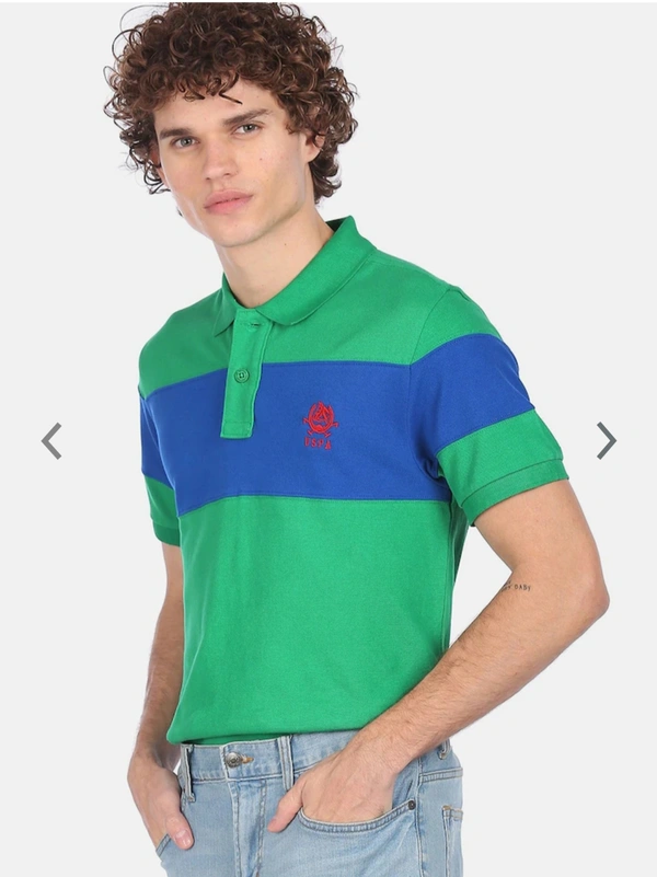 Green And Blue Tshirt For Man - L