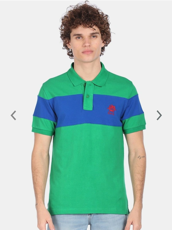 Green And Blue Tshirt For Man - XL