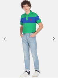 Green And Blue Tshirt For Man - XXL