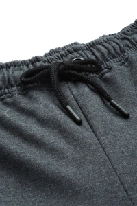 Grey melange solid track pants - S