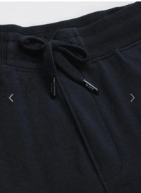 Navy Blue & White printed joggers has elasticated waistband with drawstring closureand 2 pockets - M