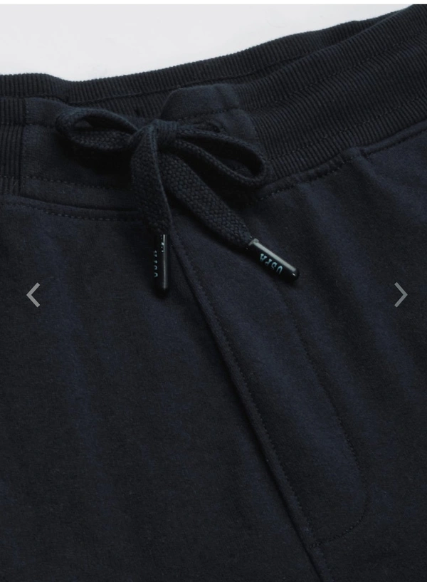 Navy Blue & White printed joggers has elasticated waistband with drawstring closureand 2 pockets - M