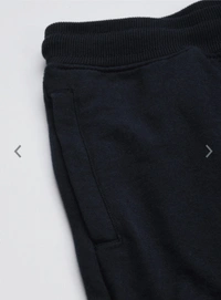 Navy Blue & White printed joggers has elasticated waistband with drawstring closureand 2 pockets - M