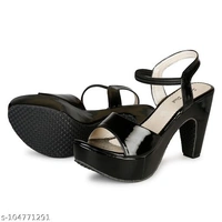 Black Solid High Heel For Women - IND-3