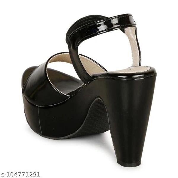 Black Solid High Heel For Women - IND-3