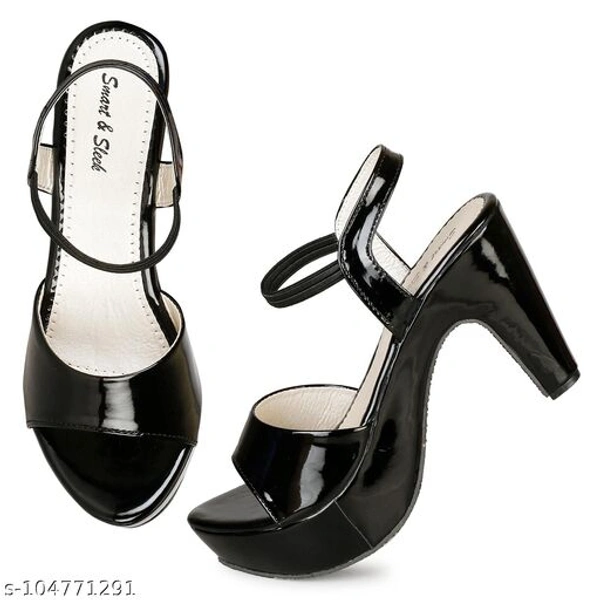 Black Solid High Heel For Women - IND-7