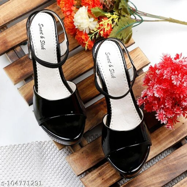 Black Solid High Heel For Women - IND-7