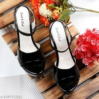 Black Solid High Heel For Women - IND-8