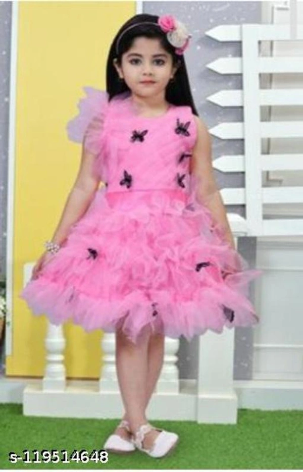 girls classy frocks - Light Orenge, 6-9 Months